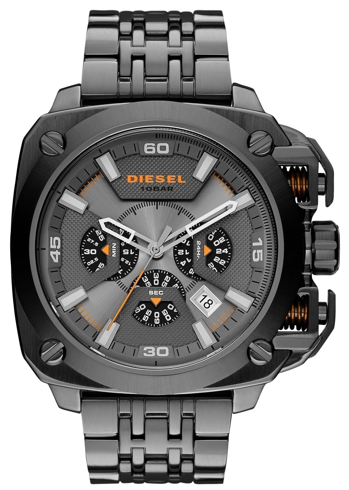 Diesel DZ7344 BAMF Chronograph Men's Watch – Gray Dial & Gray Stainless Steel Strap