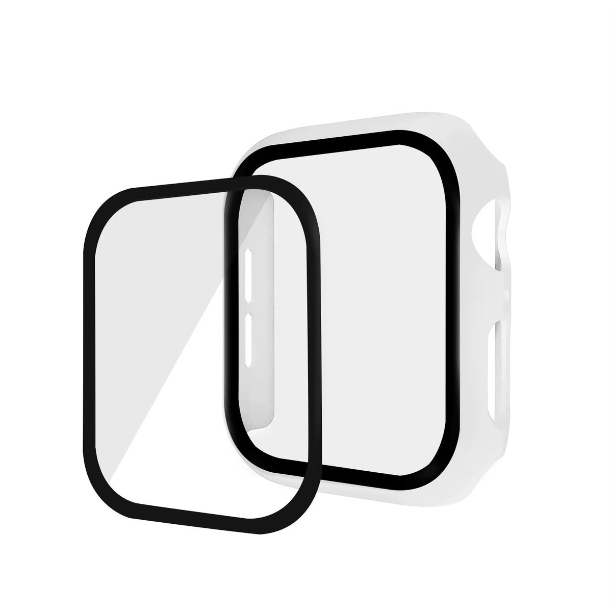 Hard Case With Tempered Glass Screen Protector For Apple Watch Multiple Colors Available