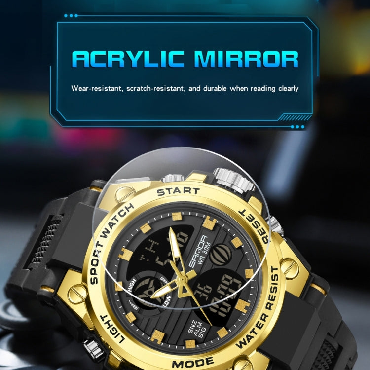 SANDA739  Watch Plate Chao Male Watch Male Student Fashion Trend Multi Functional Digital Waterproof Electronic Meter