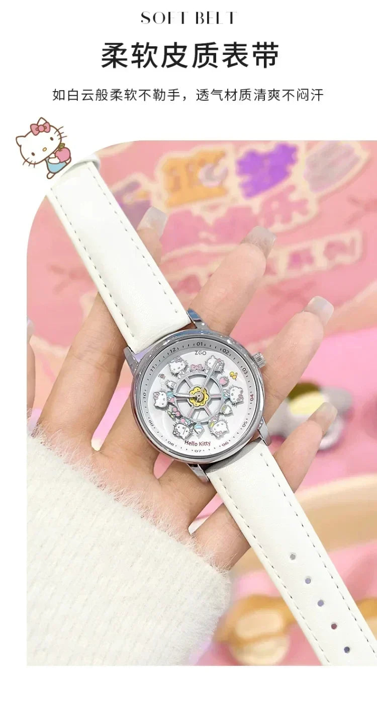 ZGO X Sanrio Watch Clock Fashion Quartz Watch Rotate The Dial