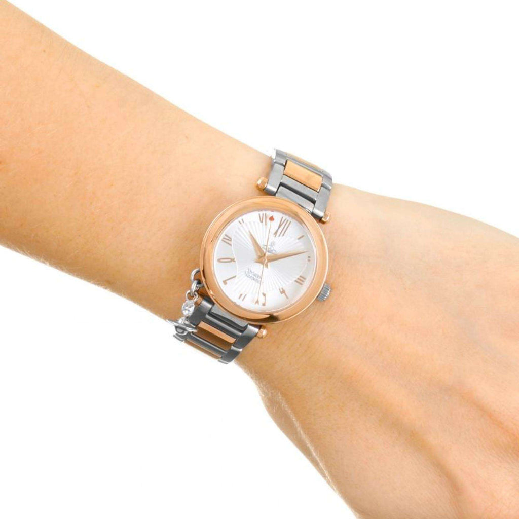 Vivienne Westwood Orb 32mm Silver Dial Steel Ladies Quartz Watch VV006RSSL