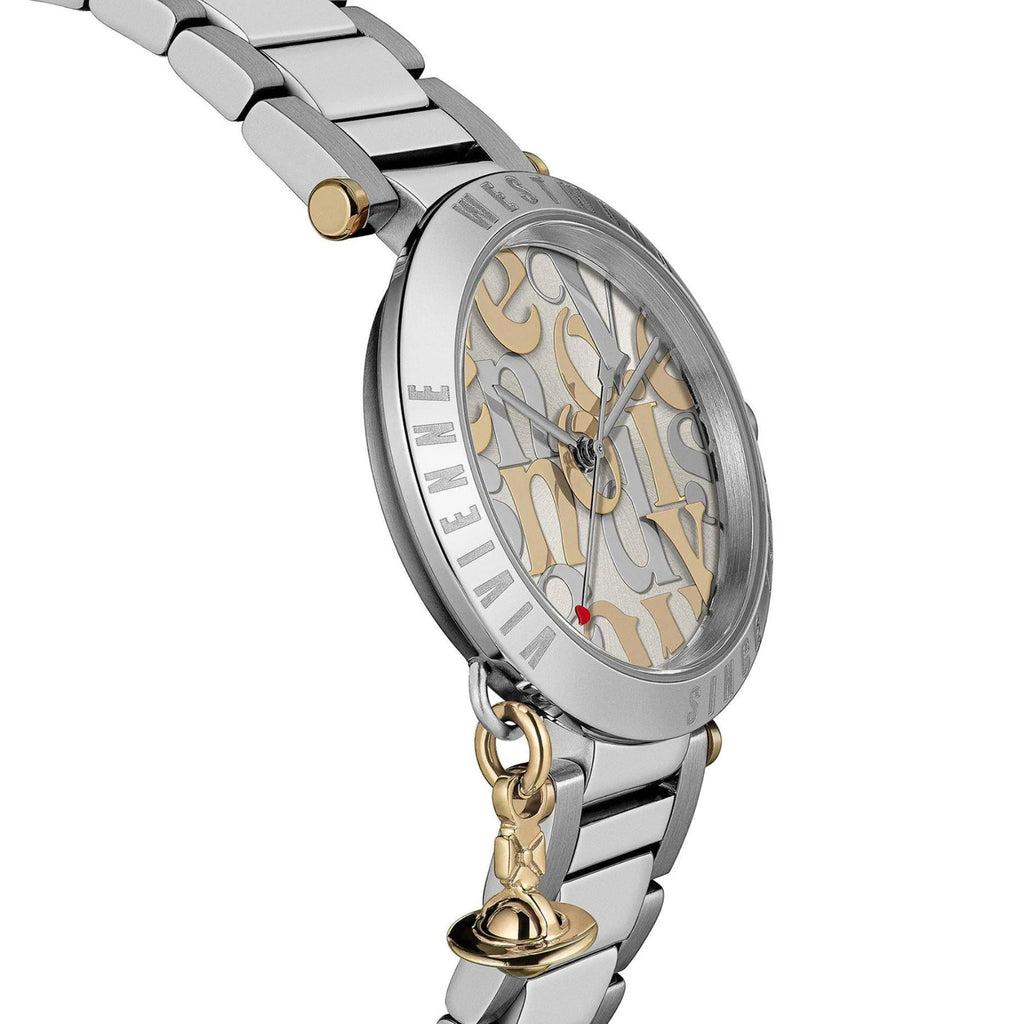 Vivienne Westwood Orb Logomania 32mm Silver Dial Steel Ladies Quartz Watch VV315WSSL
