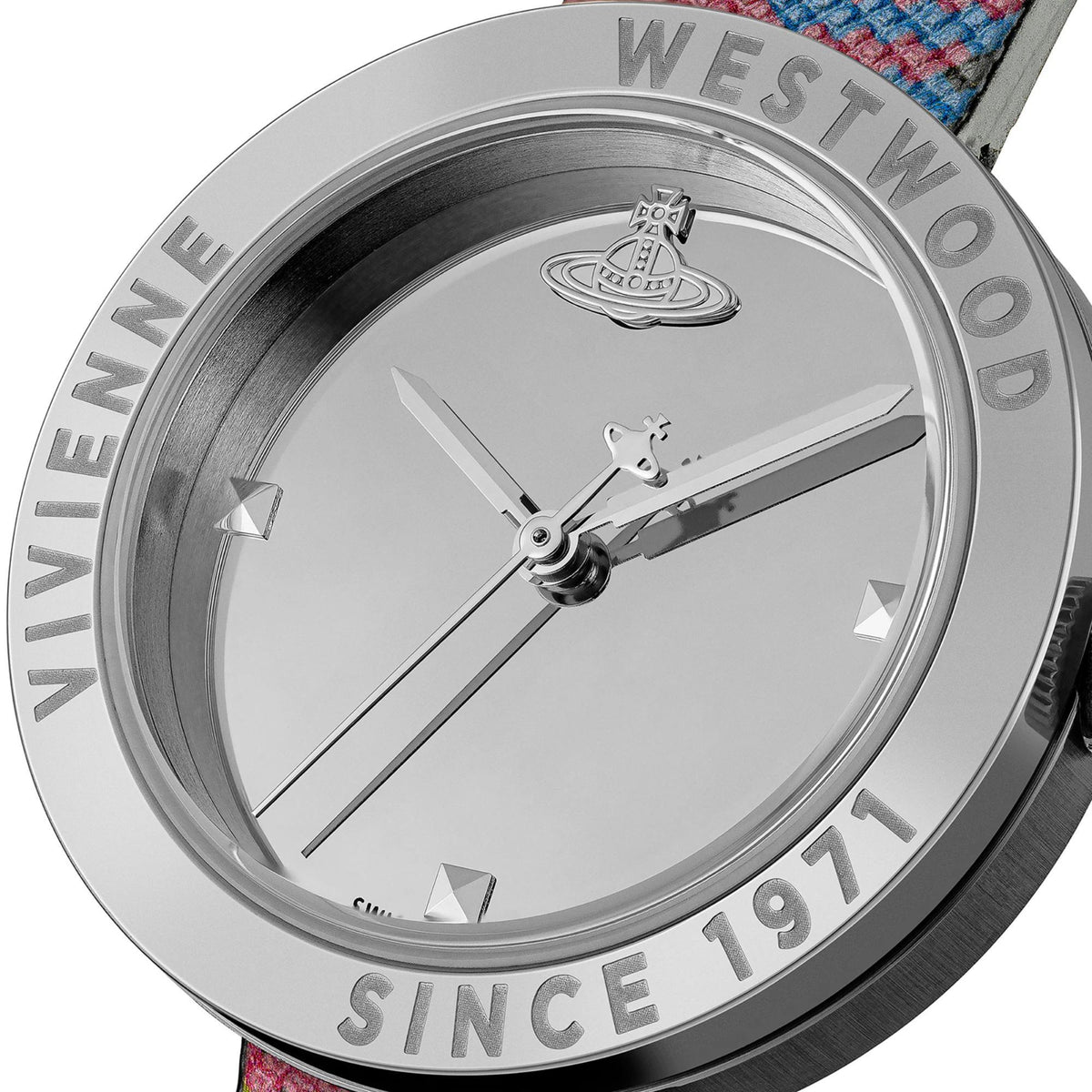 Vivienne Westwood Rebel 30mm Silver Dial Leather Ladies Quartz Watch VV303SLMT