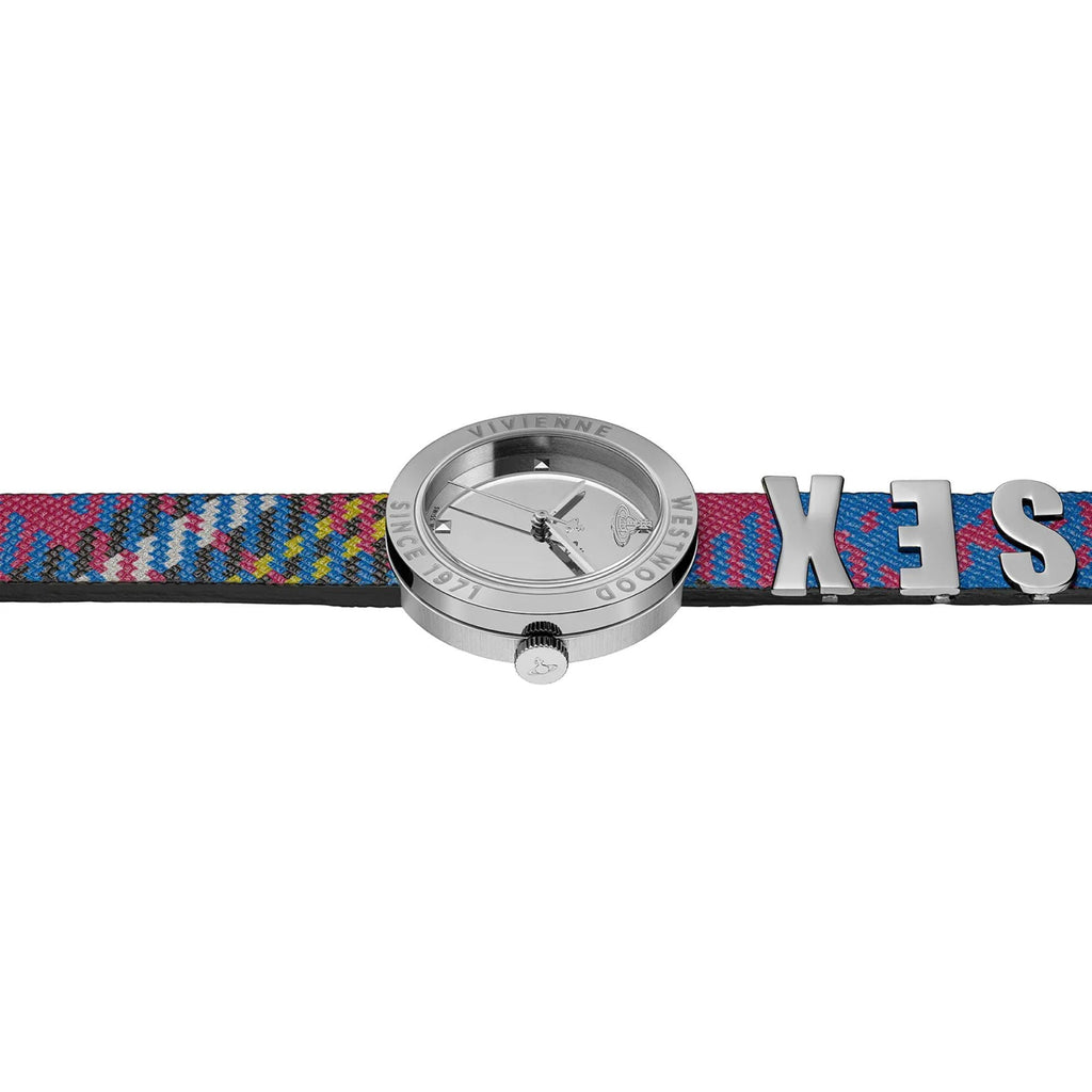 Vivienne Westwood Rebel 30mm Silver Dial Leather Ladies Quartz Watch VV303SLMT
