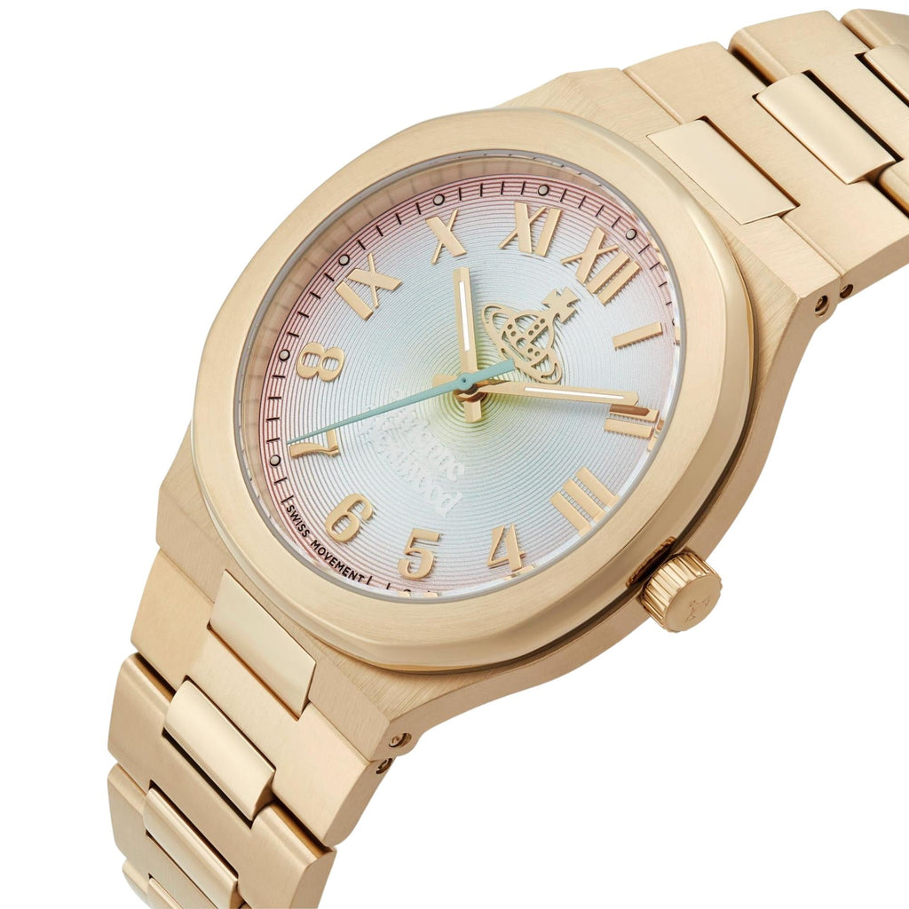 Vivienne Westwood Merton 38mm Multi-Colour Dial Steel Ladies Quartz Watch VV318MTGD